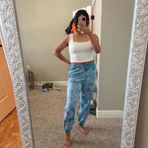 pacsun blue tie dye sweatpants